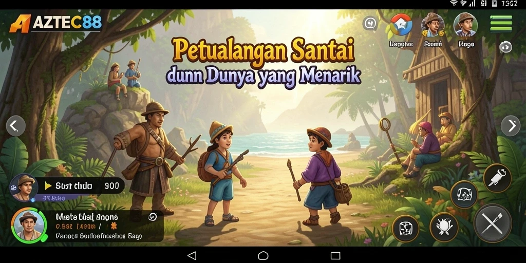 Tampilan grafis gameplay menarik dari AZTEC88