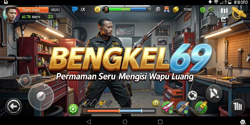 Gameplay seru BENGKEL69 yang penuh tantangan dan warna.
