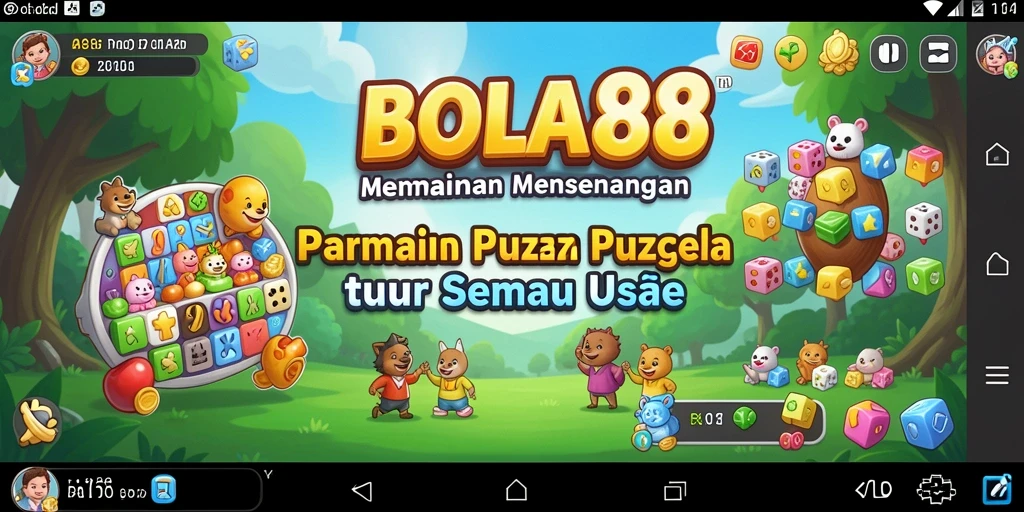 Tampilan gameplay <strong>BOLA88</strong> yang penuh warna dan menarik.