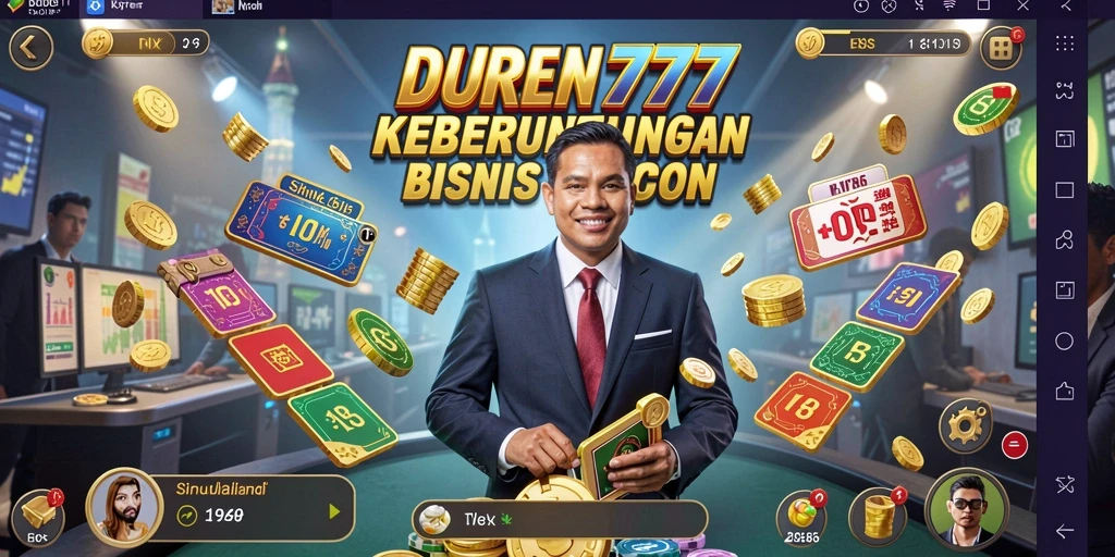 Tampilan gameplay DUREN777 dengan simulasi bisnis yang mendalam.