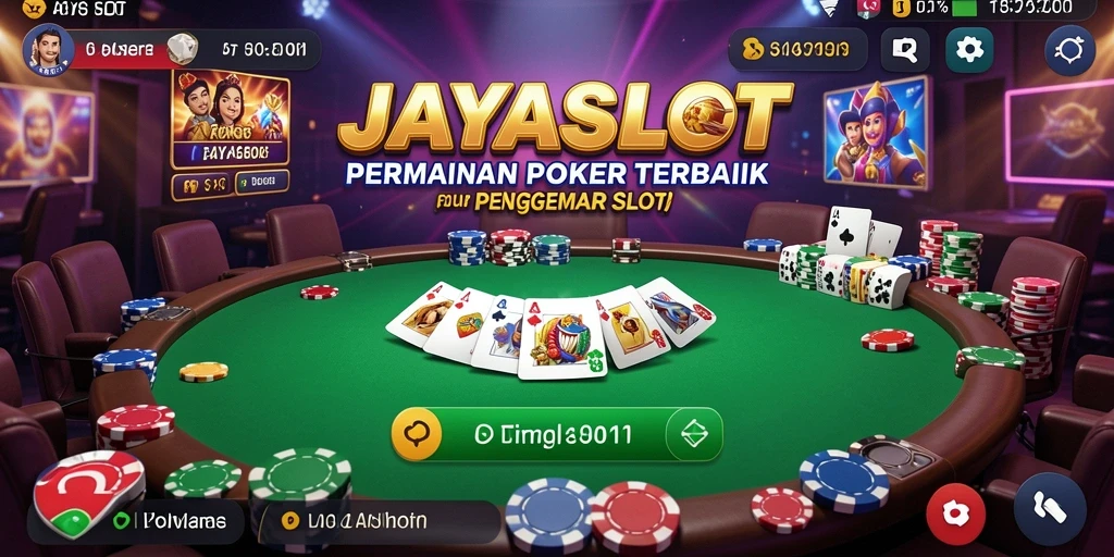 Tampilan gameplay menarik dengan aksi Poker seru di JAYASLOT.