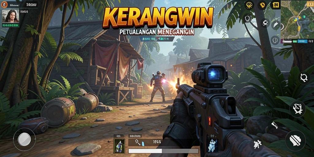 Tangkapan layar menunjukkan aksi epic dalam KERANGWIN.