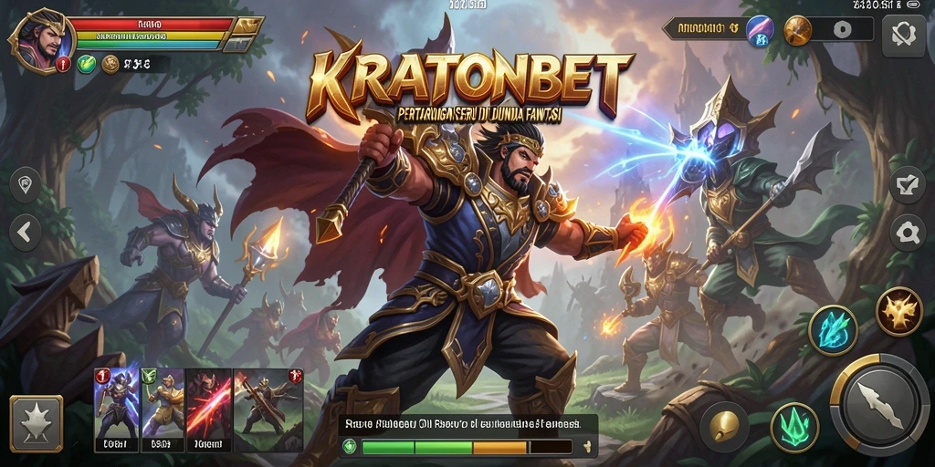 Tangkapan layar gameplay KRATONBET yang menampilkan aksi pertarungan mendebarkan.