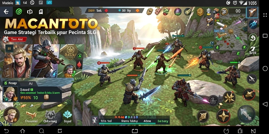Tampilan aksi seru dalam gameplay strategi SLG.
