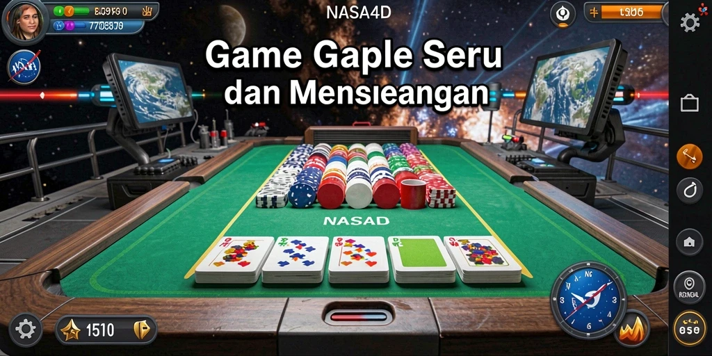 Screenshot gameplay Gaple yang menegangkan di NASA4D.