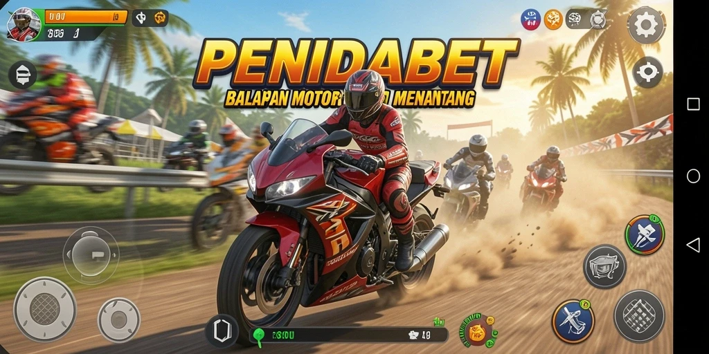 Gameplay seru PENIDABET dengan balapan motor yang mendebarkan.