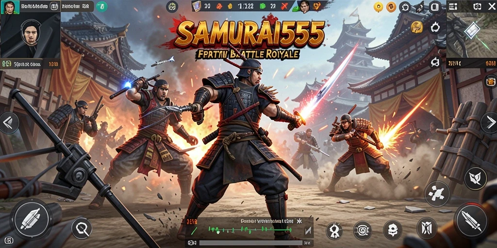 Tampilan gameplay seru dari SAMURAI555 dalam pertempuran Battle Royale.