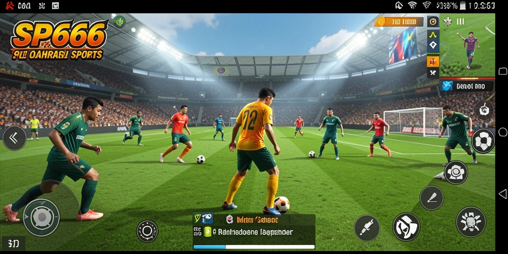 Tampilan gameplay menarik dari SP666 dengan aksi olahraga yang mendebarkan.