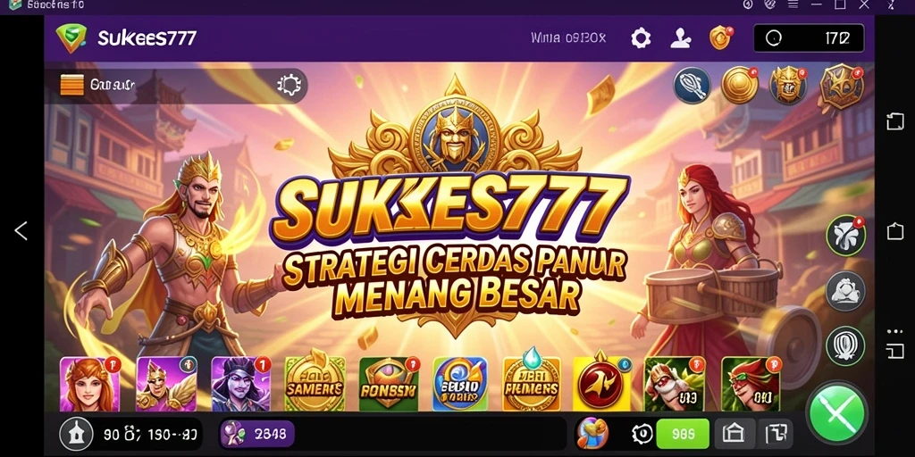 Screenshot gameplay menunjukkan pertarungan strategis dalam SUKSES777.