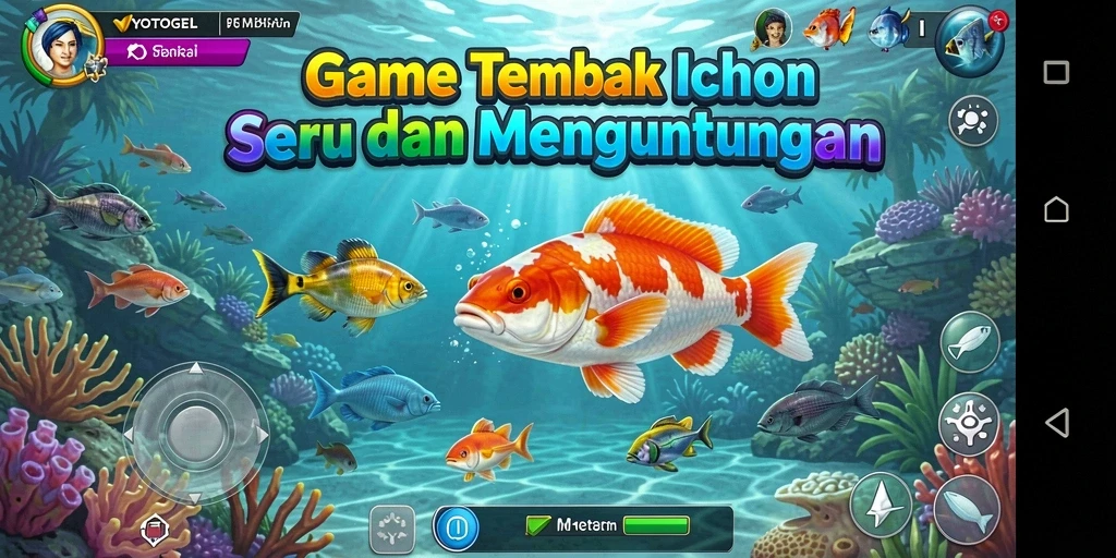 Tangkapan layar menunjukkan aksi seru di <strong>YOTOGEL</strong> saat berburu ikan.