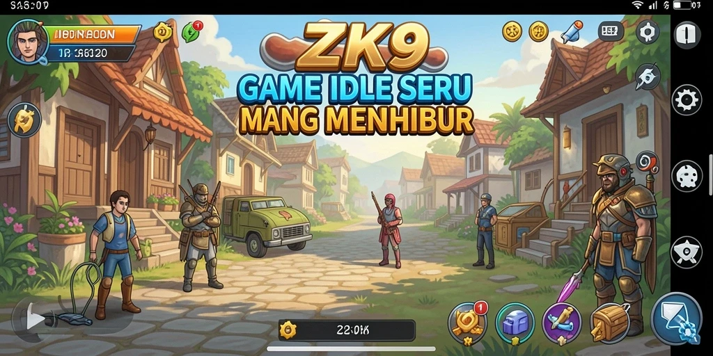 Tangkapan layar ZK9 menampilkan gameplay Idle yang menarik dan santai.